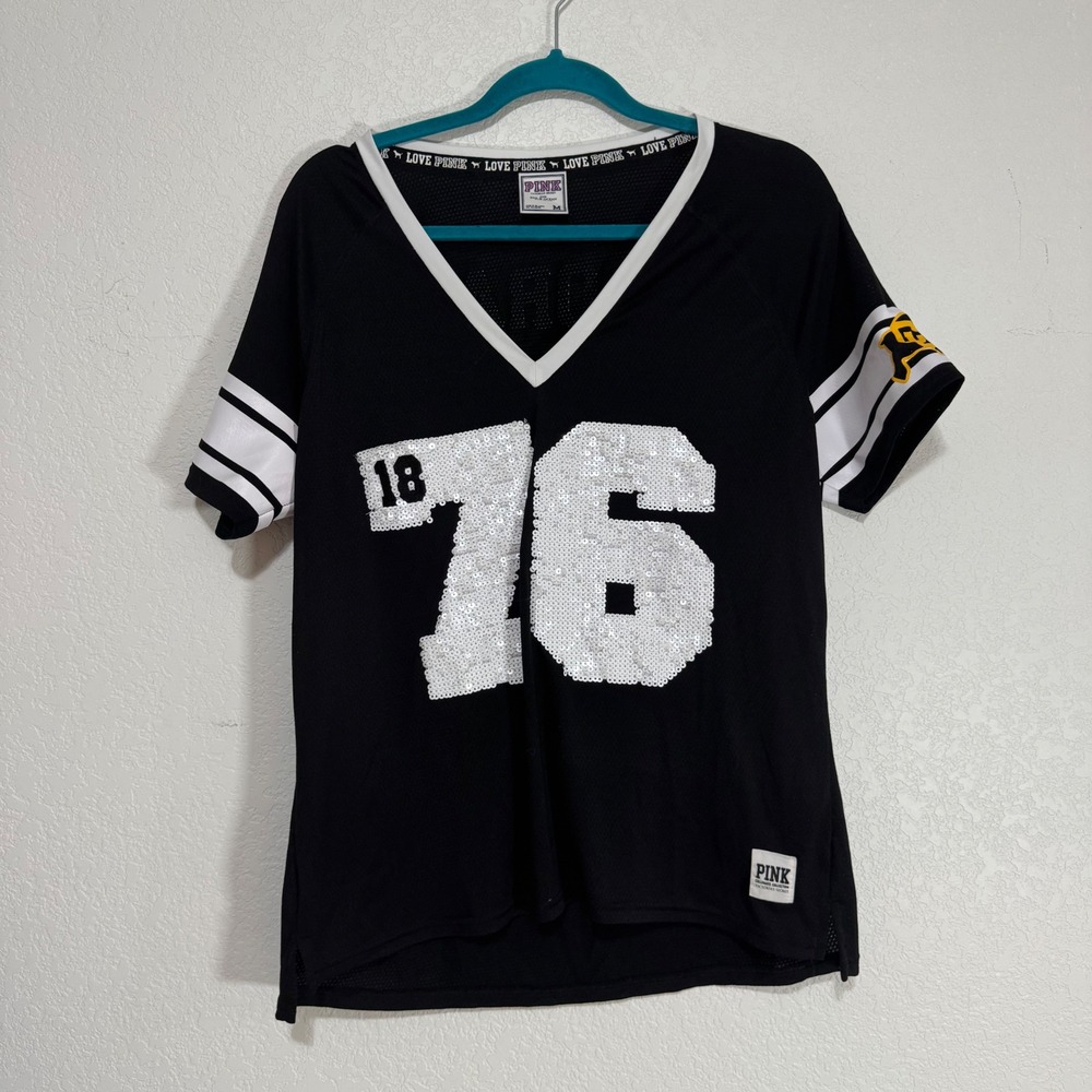 PINK Victoria's Secret Colorado Buffaloes Sequin Jersey Top Size M